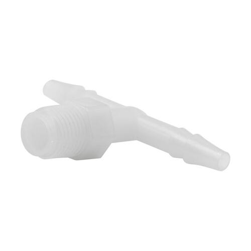 Autometer Fitting, Tee, 3/16" Hose Barb To 1/8" Npt Male, Plastic, Accessories