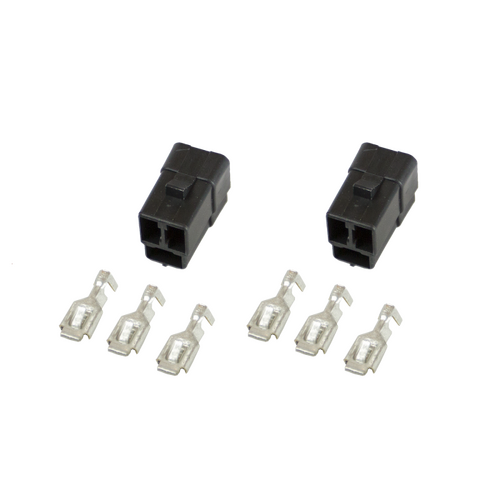 Autometer Connector, Wiring, 3 Terminal, For Elec. (Short Sweep) Gauges, Qty. 2, Accessories
