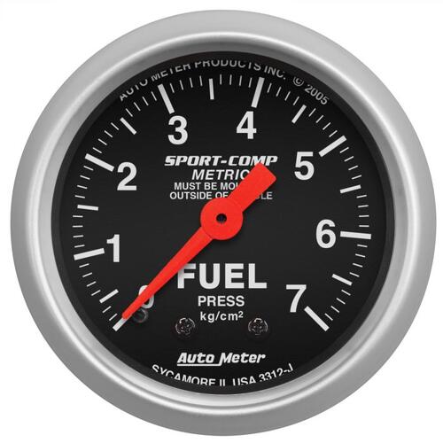 Autometer Gauge, Fuel Pressure, 2 1/16", 7.0Kg/Cm2, Mechanical, Sport-Comp, Sport-Comp