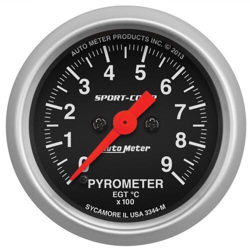 Autometer Gauge, Pyrometer (Egt), 2 1/16", 900ºc, Digital Stepper Motor, Sport-Comp, Sport-Comp