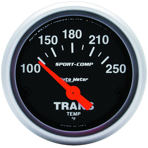 Autometer Gauge, Sport-Comp, Transmission Temperature, 2 1/16 in., 100-250 Degrees F, Electrical, Each