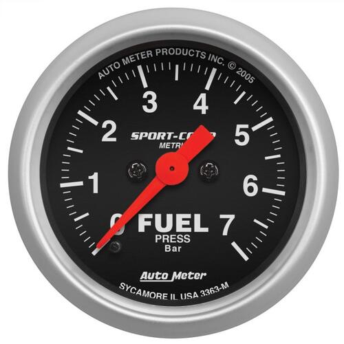 Autometer Gauge, Fuel Pressure, 2 1/16", 7Bar, Digital Stepper Motor, Sport-Comp, Sport-Comp