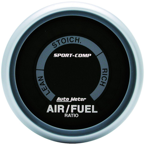 Autometer Gauge, Sport-Comp, AIR/FUEL RATIO-NARROWBAND, 2 1/16 in., LEAN-RICH, LED ARRAY,