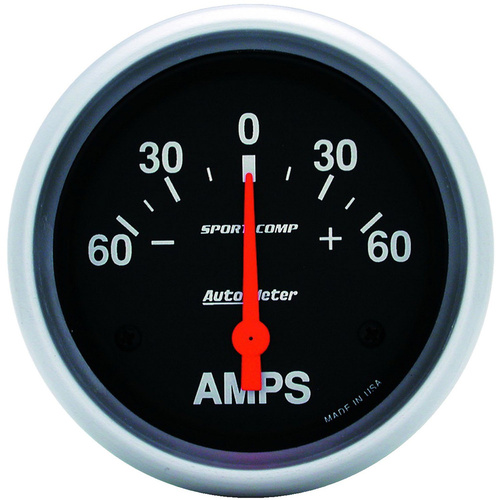 Autometer Gauge, Sport-Comp, AMMETER, 2 5/8 in., 60A, Electrical,