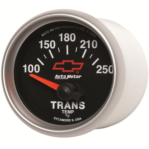 Autometer Gauge, Sport-Comp II, Transmission Temperature, 2 1/16 in., 100-250 Degrees F, Electrical, GM Bowtie Black, Analog, Each