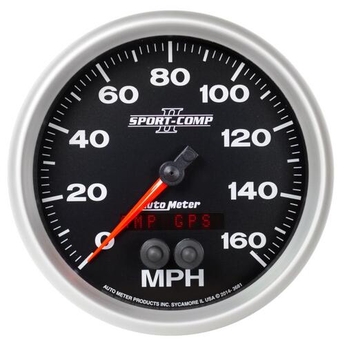 GAUGE, SPEEDOMETER, 5", 160MPH, GPS, SPORT-COMP II