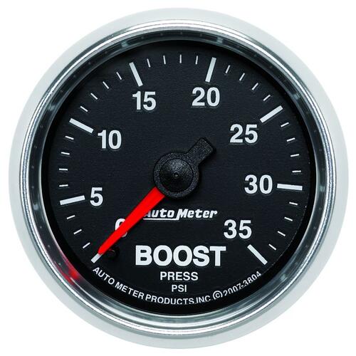 Autometer Gauge, Boost, 2 1/16", 35Psi, Mechanical, Gs, Gs