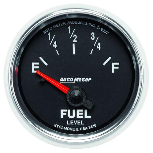 Autometer Gauge, Fuel Level, 2 1/16", 240Ωe To 33Ωf, Elec, Gs, Gs