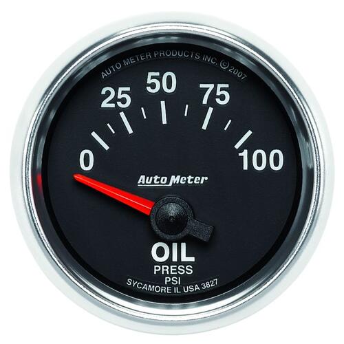 Autometer Gauge, Oil Pressure, 2 1/16", 100Psi, Electric, Gs, Gs