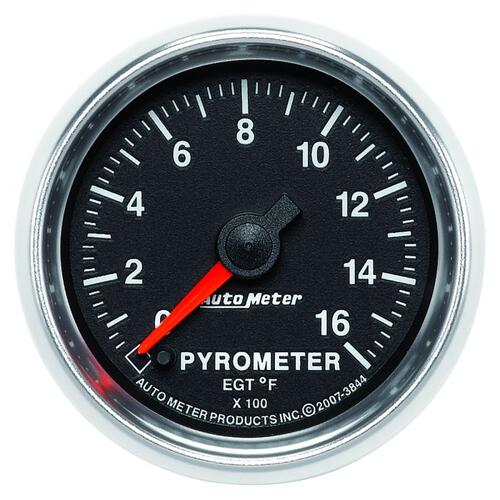 Autometer Gauge, Pyrometer (Egt), 2 1/16", 1600ºf, Digital Stepper Motor, Gs, Gs