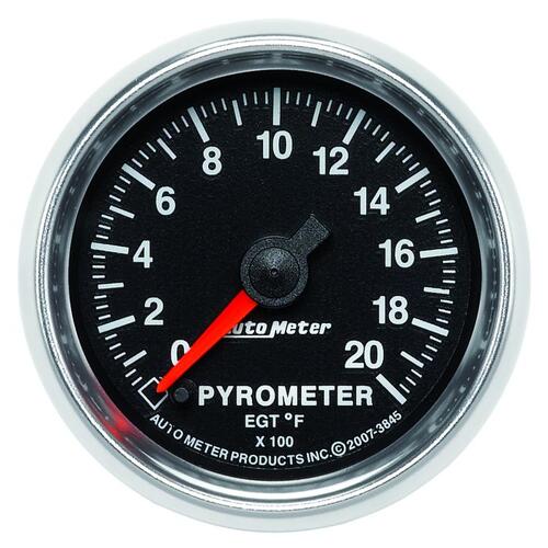 Autometer Gauge, Pyrometer (Egt), 2 1/16", 2000ºf, Digital Stepper Motor, Gs, Gs