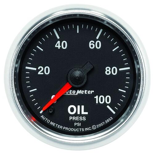 Autometer Gauge, Oil Pressure, 2 1/16", 100Psi, Digital Stepper Motor, Gs, Gs
