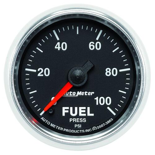 Autometer Gauge, Fuel Pressure, 2 1/16", 100Psi, Digital Stepper Motor, Gs, Gs