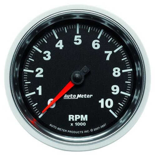 Autometer Gauge, Tachometer, 3 3/8", 10K Rpm, In-Dash, Gs, Gs