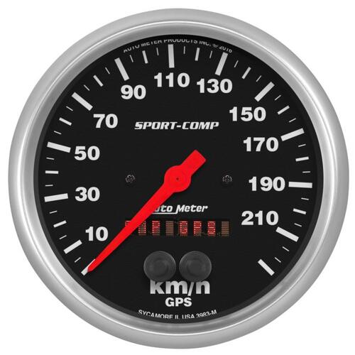 Autometer Gauge, Speedometer, 5", 225Km/H, Gps, Sport-Comp, Sport-Comp