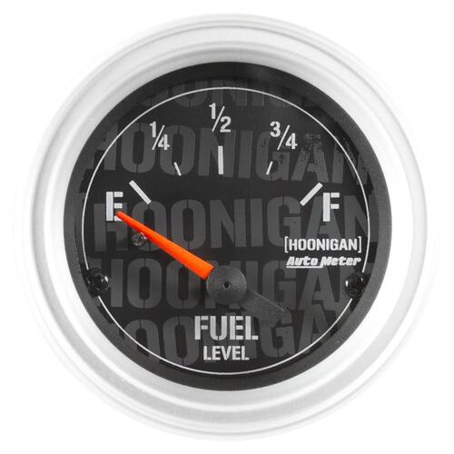 Autometer Gauge, Fuel Level, 2 1/16", 240Ωe To 33Ωf, Elec, Hoonigan, Hoonigan