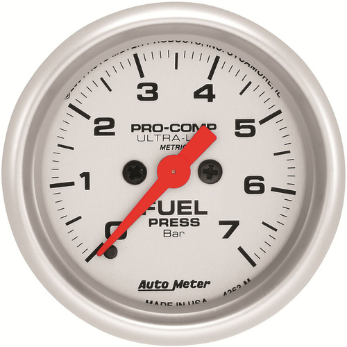 Autometer Gauge, Ultra-Lite, Fuel Pressure, 2 1/16 in., 7 Bar, Electrical, Each