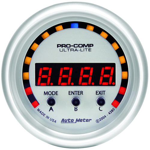 Autometer Gauge, PERFORM METER, 2 1/16 in., 1/4 MILE/HP/0-60/60-0/G FORCES, Digital, UL