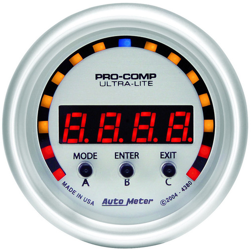 Autometer Gauge, PERFORM METER, 2 1/16 in., 1/4 MILE/HP/0-60/60-0/G FORCES, Digital, UL
