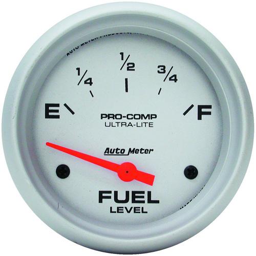 Autometer Gauge, Ultra-Lite, Fuel Level, 2 5/8 in, 0-90 Ohms, Electrical, Each