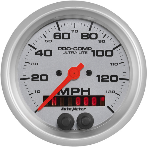 Autometer Gauge, Ultra-Lite, Speedometer, 3 3/8 in., 140mph, GPS, Each