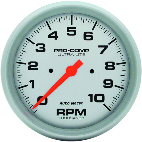 Autometer Gauge, Ultra-Lite, Tachometer, 5 in., 0-10K RPM, In-Dash, Each