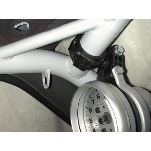 Autometer Gauge Mount, Roll Pod For 1.625" Roll Cage, Fits 5" Pedestal Tach, Black, Mounting Solutio