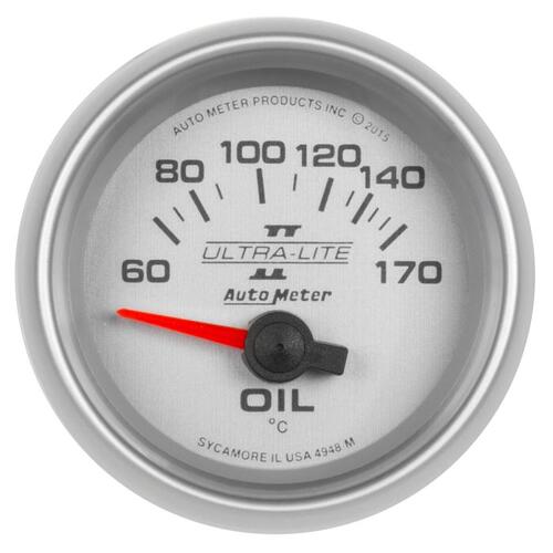 Autometer Gauge, Oil Temp, 2 1/16", 60-170ºf, Electric, Ultra-Lite Ii, Ultra-Lite Ii