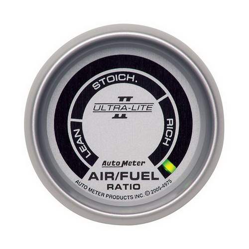 Autometer Gauge, Ultra-Lite II, AIR/FUEL RATIO-NARROWBAND, 2 1/16 in., LEAN-RICH, LED ARRAY,