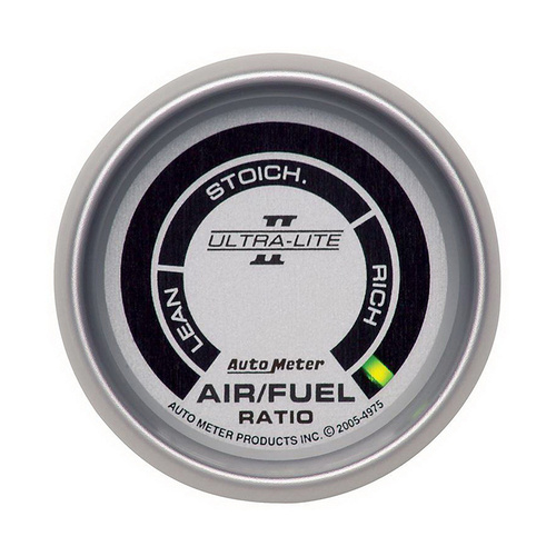Autometer Gauge, Ultra-Lite II, AIR/FUEL RATIO-NARROWBAND, 2 1/16 in., LEAN-RICH, LED ARRAY,