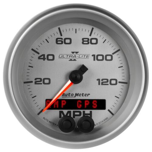 Autometer Gauge, Speedometer, 3 3/8", 140Mph, Gps, Ultra-Lite Ii, Ultra-Lite Ii
