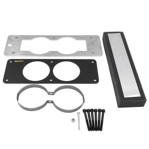 Autometer Gauge Mount, Gauge Cage, Dual, 2 5/8", Black, Mustang 87-93 Fox, Mounting Solutions