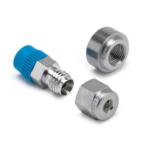 Autometer Fitting, Thermocouple Compress, 3/16", 1/8" Nptf Male, Stainless, Incl Weld Boss, Accessor
