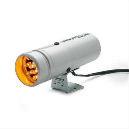 Autometer Shift Light, 12 AMBER LED, PEDESTAL, Silver, SUPER-Lite
