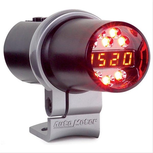 Autometer Shift Light, Digital w/ AMBER LED, Black, PEDESTAL MOUNT, DPSS LEVEL 1