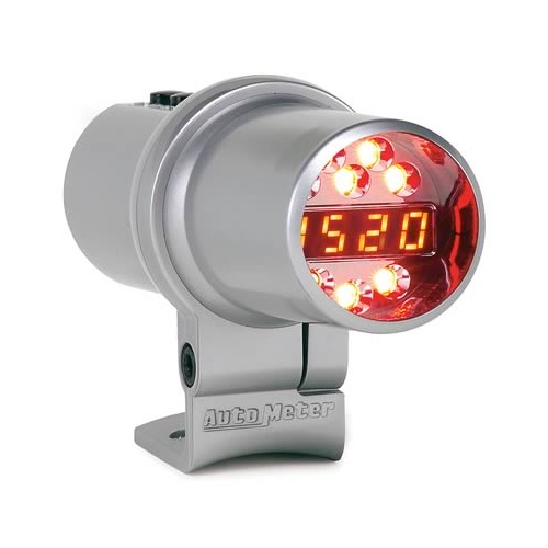 Autometer Shift Light, Digital w/ AMBER LED, Silver, PEDESTAL MOUNT, DPSS LEVEL 1