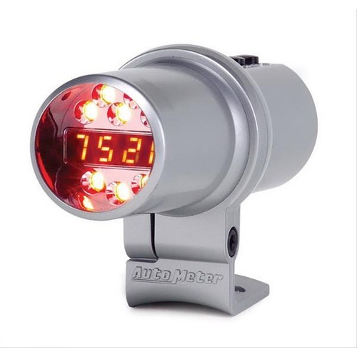 Autometer Shift Light, Digital w/ MULTI-COLOR LED, Silver, PEDESTAL MOUNT, DPSS LEVEL 2