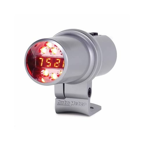 Autometer Shift Light, Digital w/ MULTI-COLOR LED, Silver, PEDESTAL W/RPM Playback, DPSS LEVEL 3