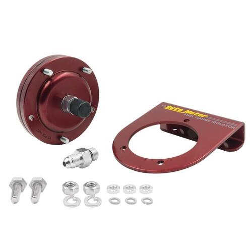 Autometer Fuel Press Isolator Kit, For 15 Psi Gauges, Red Anodized Aluminum, -4An Fittings, Accessor
