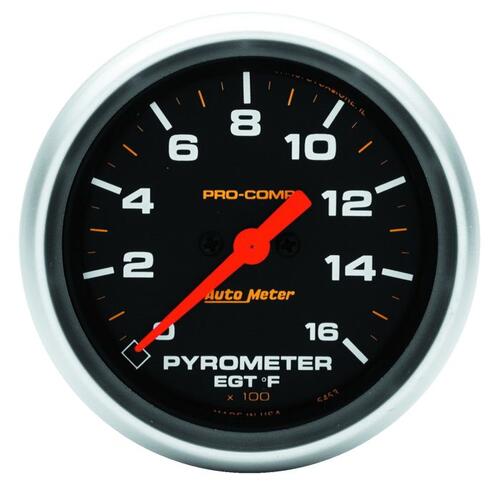 Autometer Gauge, Pyrometer (Egt), 2 5/8", 1600ºf, Digital Stepper Motor, Pro-Comp, Pro-Comp