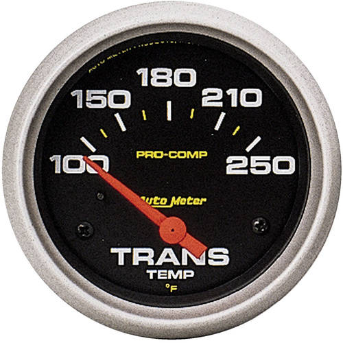 Autometer Gauge, Pro-Comp, Transmission Temperature, 2 5/8 in, 100-250 Degrees F, Electrical, Analog, Each