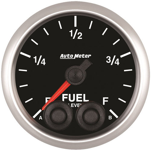 Autometer Gauge, Elite Series, Fuel Level, 2 1/16 in., 0-280 Ohms Programmable, Each