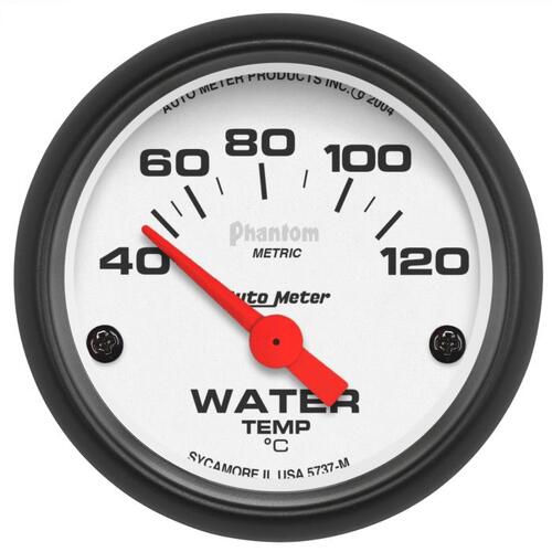 Autometer Gauge, Water Temp, 2 1/16", 40-120ºc, Electric, Phantom, Phantom