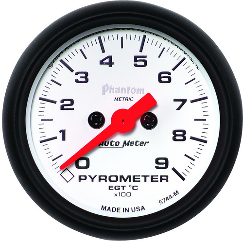 Autometer Gauge, Phantom, Pyrometer (EGT), 2 1/16 in., 900 Degrees C, Digital Stepper Motor, Analog, Each