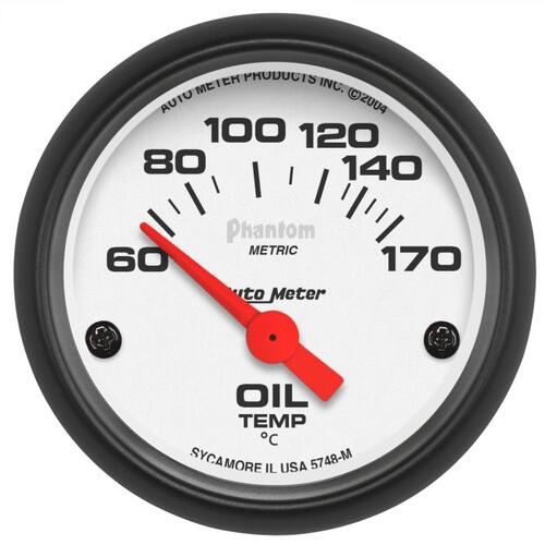 Autometer Gauge, Oil Temp, 2 1/16", 60-170ºf, Electric, Phantom, Phantom