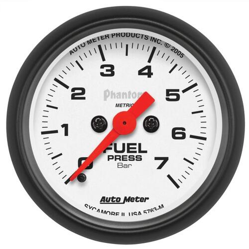 Autometer Gauge, Fuel Pressure, 2 1/16", 7Bar, Digital Stepper Motor, Phantom, Phantom
