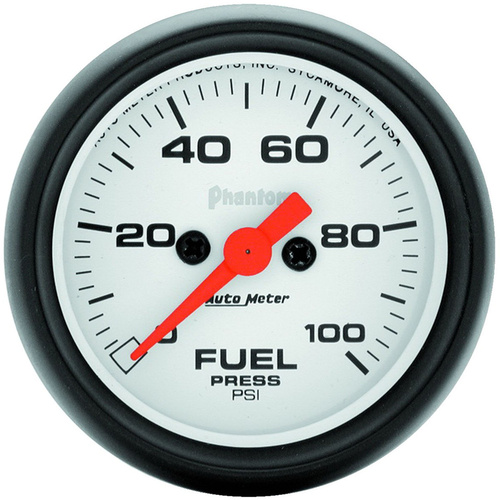 Autometer Gauge, Phantom, Fuel Pressure, 2 1/16 in., 100psi, Digital Stepper Motor, Analog, Each