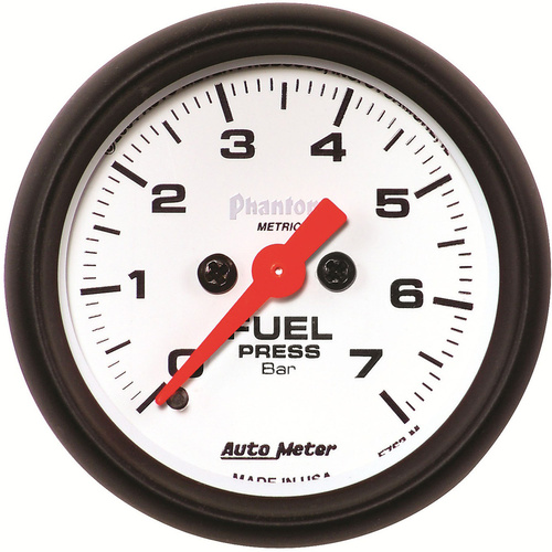 Autometer Gauge, Phantom, Fuel Pressure, 2 1/16 in., 7BAR, Digital Stepper Motor, Each