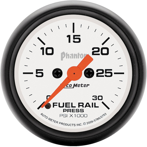 Autometer Gauge, Phantom, RAIL PRESS (RAM 5.9L), 2 1/16 in., 30Kpsi, Digital Stepper Motor,