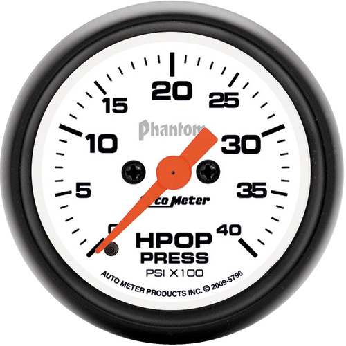 Autometer Gauge, Phantom, HIGH PRESS OIL PUMP, 2 1/16 in., 4Kpsi, Digital Stepper Motor,
